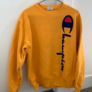 yellow champion crew neck